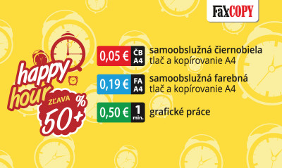 Využite skvelé Happy Hour zľavy 